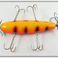 Contemporary Orange With Black Stripes Five Hook Minnow