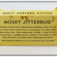 Fred Arbogast Red & White Musky Jitterbug In Box
