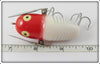 Heddon Red & White Shore Plastic Crazy Crawler