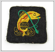 Vintage Fish With Hook Black & Yellow Patch