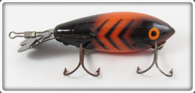 Vintage Bomber Bait Co Orange Black Stripes Model 500 Lure 