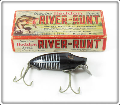 Heddon Black Shore Early River Runt Spook Sinker Lure In Box 