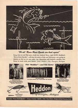 1946 Heddon River Runt & Crazy Crawler Ad