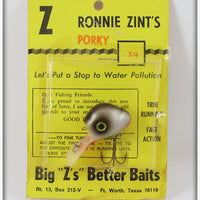 Big Z's Better Baits Ronnie Zint's Grey & Black Porky Ubangi On Card