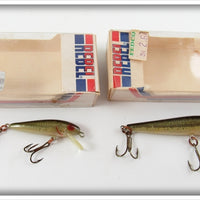 Vintage Rebel Naturalized Bass Floater Minnow Pair In Boxes