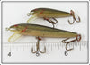 Rebel Naturalized Bass Floater Minnow Pair In Boxes