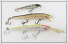 Rebel Spoon Bill Minnow & Floating Minnow Lot Of Three With One Box