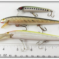 Rebel Spoon Bill Minnow & Floating Minnow Lot Of Three With One Box