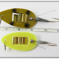 Norman Weedwalker Pair: Yellow & Green Black Spots