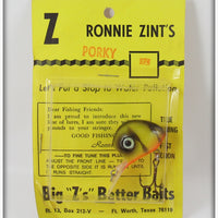 Big Z's Better Baits Ronnie Zint's Yellow Crawdad Porky Ubangi On Card