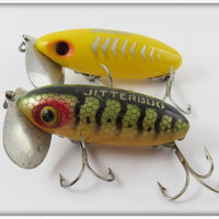 Arbogast Jitterbug Pair: Yellow Shore & Perch