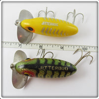 Arbogast Jitterbug Pair: Yellow Shore & Perch
