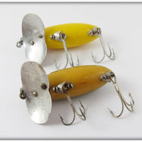 Arbogast Jitterbug Pair: Yellow Shore & Perch