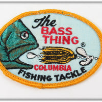 Vintage The Bass Thing Columbia Fishing Tackle Patch