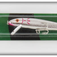 Cordell Chrome Black Red Fin Minnow Lure On Card 