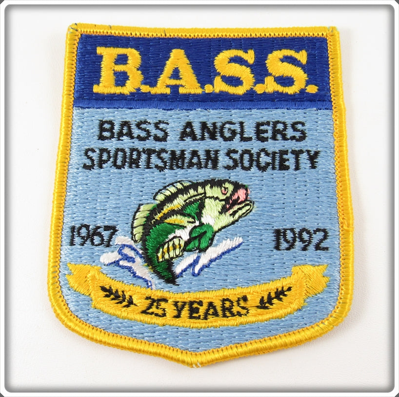 B.A.S.S. Bass Anglers Sportsman Society 1967-1992 Patch