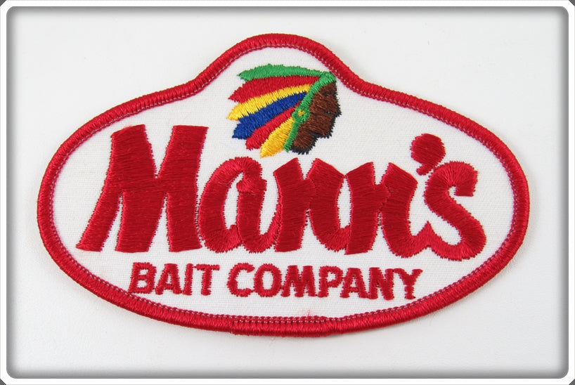 Vintage Mann's Bait Company Indian Head Patch