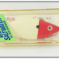 Bill Lewis Red & White Saltwater Rat-L-Trap Lure In Box