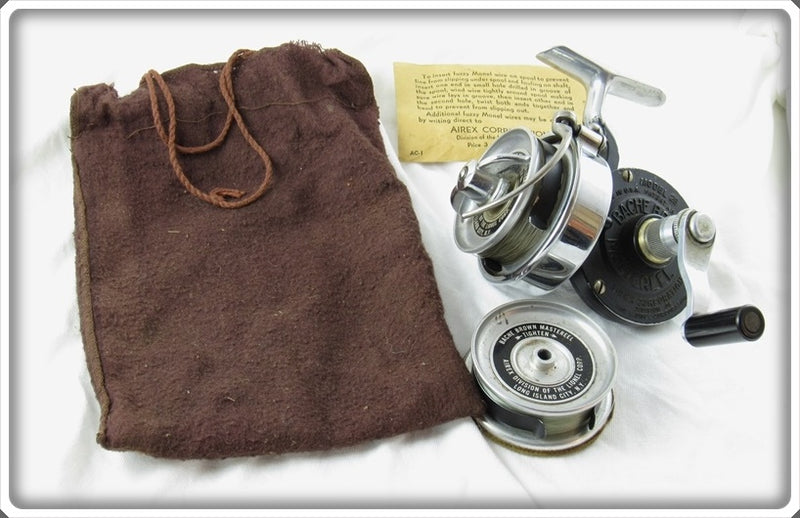 Airex Model 2B Bach Brown Mastereel Spinning Reel In Bag For Sale