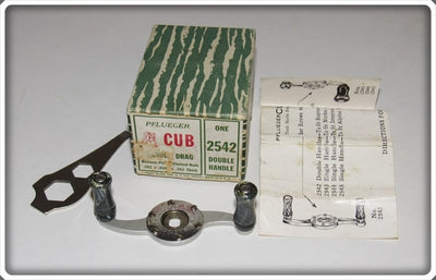 Pflueger Cub Reel Handle Drag 2542 Double Handle In Box