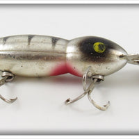 Vintage Whopper Stopper Chrome & Black Hellbender Lure