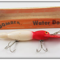 Vintage Bomber Bait Co Red & White Water Dog Lure In Box