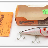 Vintage Bomber Bait Co Silver Shad Popper Rattler Lure In Box