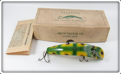 Vintage Helin Tackle Frog Spot M2 Flatfish Lure In Box 