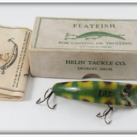 Vintage Helin Tackle Frog Spot LU Flatfish Lure In Box
