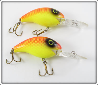 Rebel Chartruese Orange Scale Deep Wee R Lure Pair