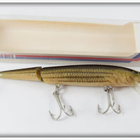 Rebel Naturalized Striped Bass Jointed Floater Lure In Box 