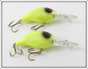 Rebel Chartruese With Glitter Deep Wee R Lure Pair 