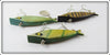 Smithwick Fishable Water Gater Lot Of Three: Blue Scale, Gold Chrome Black Stripes, & Perch