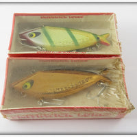 Vintage Smithwick Gold Chrome & Perch Water Gater Lure Pair