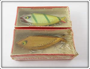 Vintage Smithwick Gold Chrome & Perch Water Gater Lure Pair