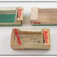 Heddon Tiny Punkinseed, Research & Tiny Torpedo Empty Box Lot Of Three