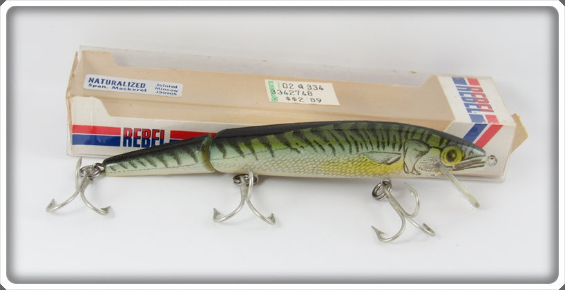Rebel Naturalized Spanish Mackerel Jointed Minnow Lure In Box 