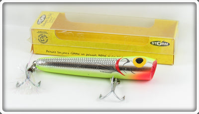 Storm Metallic Silver Chartreuse Saltwater Chug Bug Topwater Surface