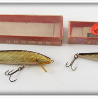Vintage Bill Norman Shiner Minnow Lure Pair In Boxes