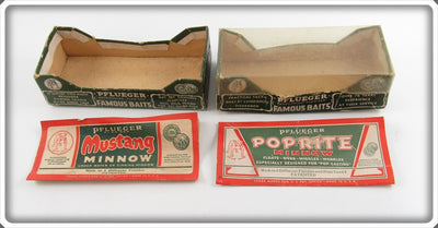 Pflueger Perch Scale & Black Silver Lightning Flash Pop Rite Empty Box