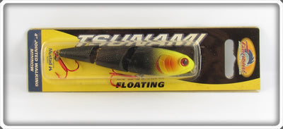 Tsunami Chatreuse Head Black Back Jointed Walking Minnow On Card