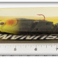 Tsunami Chatreuse Head Black Back Jointed Walking Minnow On Card