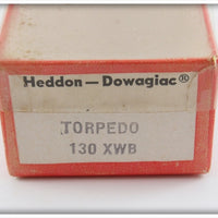 Heddon White & Black Shore Minnow Torpedo Empty Box