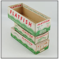 Helin Yellow & Fluorescent Red Flatfish Lot Of Three With Boxes