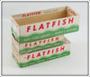Helin Yellow & Fluorescent Red Flatfish Lot Of Three With Boxes