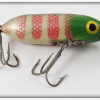 Vintage Rinehart Green Head Red Stripes Jinx Lure