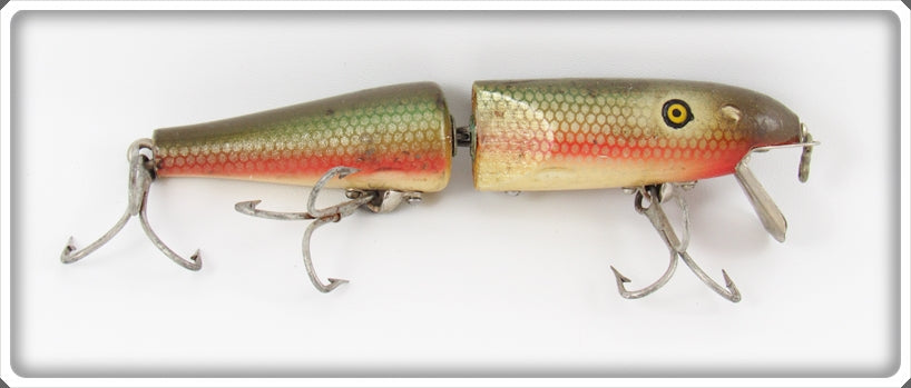 Vintage Pflueger Red Side Scale Finish Jointed Palomine Lure 