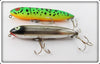 Heddon Fishable Zara Spook Pair: Black Chrome & Fluorescent Green Crawdad