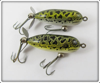 Heddon Natural Leopard Frog Tiny Torpedo Pair