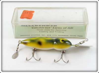 Vintage Whopper Stopper Frog Spot Hellbender Lure In Box 